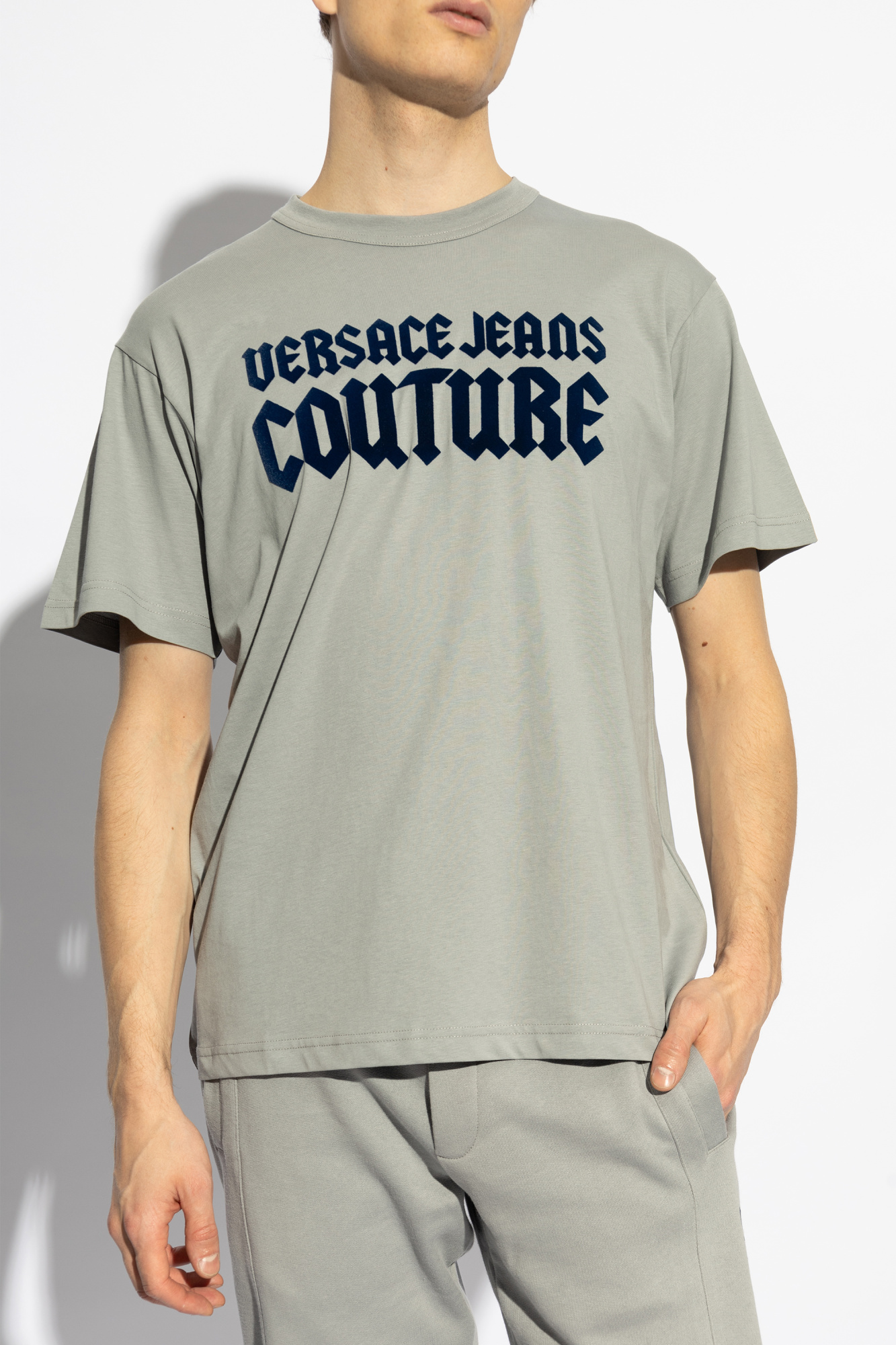 Versace Jeans Couture T-shirt with velvet logo | Men's